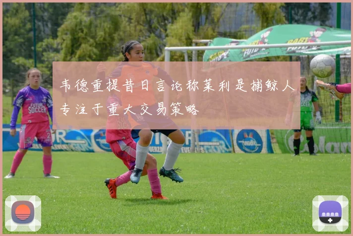韦德重提昔日言论称莱利是捕鲸人专注于重大交易策略